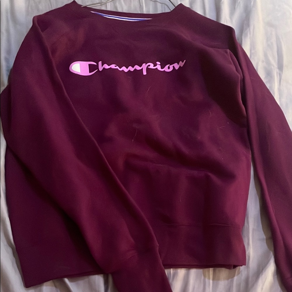 Champion Red Graphic Sweatshirt Relaxed Fit